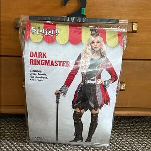 Spirit Dark Ringmaster Adult Costume - Red, Black, Gold